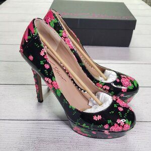 Betsey Johnson Bonee Floral Pump High Heel Womens Size 8.5